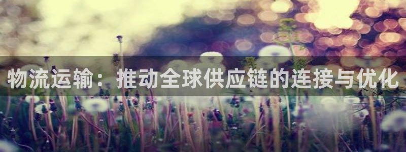 ,优游国际注册登录：物流运输：推动全