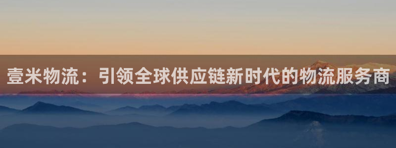 ,优游国际软件是什么：壹米物流：引领